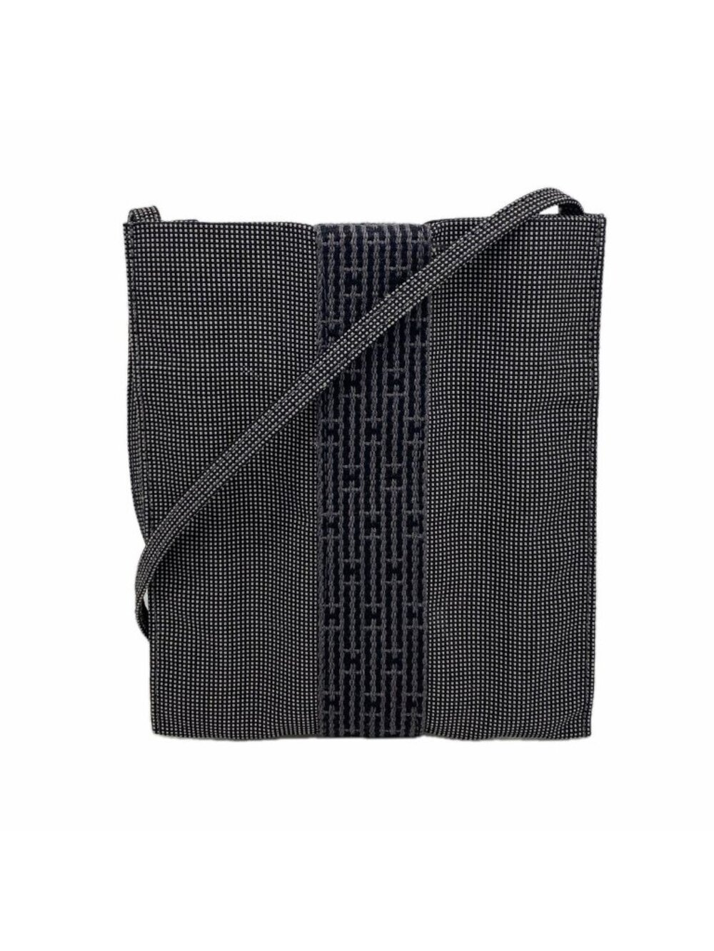 Hermes Shoulder Bag Herline Pochette Nylon Gray